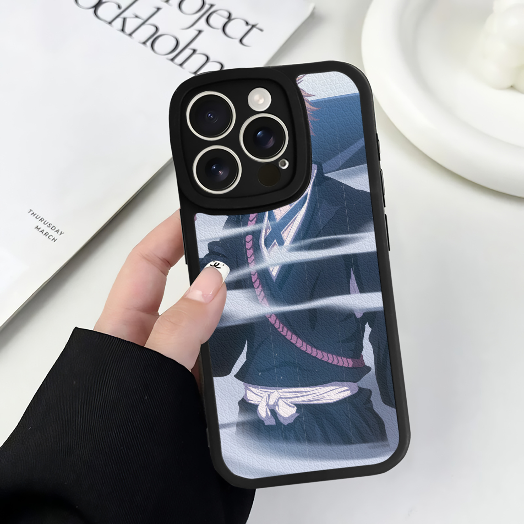 （画像用） ブリーチ BLEACH 【iPhone 16シリーズ対応】シリコンスマホケース（レザー調） 材質：シリコン